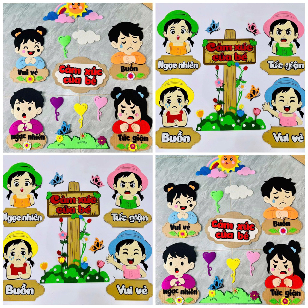 Bảng Steam cảm xúc của bé dạy trẻ mầm non