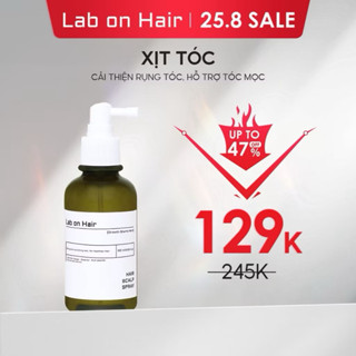  Xịt mọc tóc Lab on Hair 160ml  xịt dưỡng tóc với giấm táo Redensyl hỗ trợ dưỡng ẩm và cải thiện tình trạng tóc hư tổn 