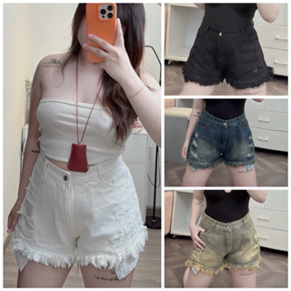    bigsize 60-90kg  Quần sort jean lưng cao lòi túi  mã 2011  