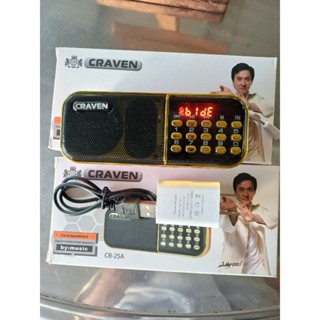  Máy Loa Nghe kinh pháp CRAVEN 25a+1Pin,Có Khe Cắm Thẻ Nhớ+Ổ USB+Radio Đài FM. 