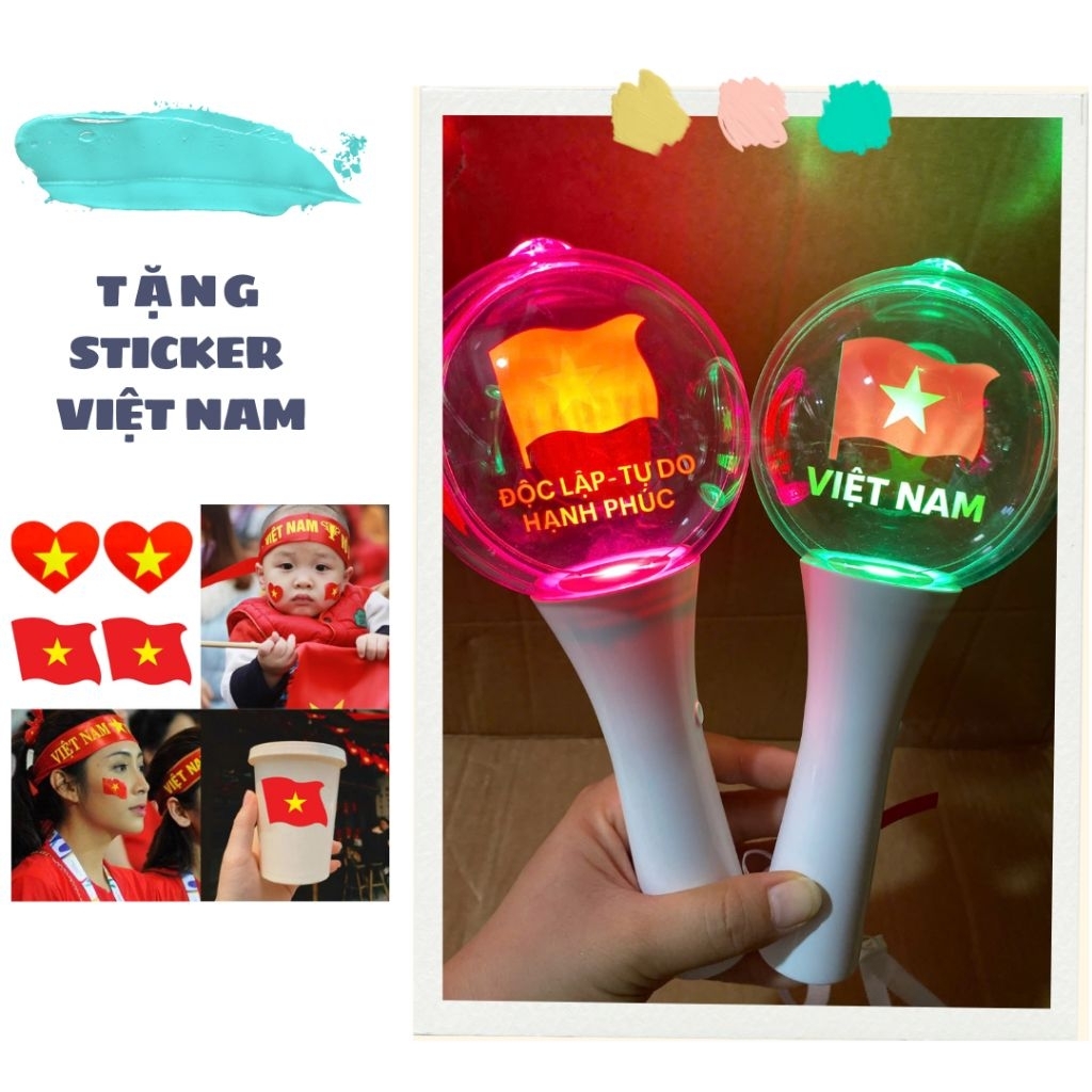 (Tặng sticker Việt Nam) LIGHTSTICK CỜ VIỆT NAM - TÔI YÊU VIỆT NAM
