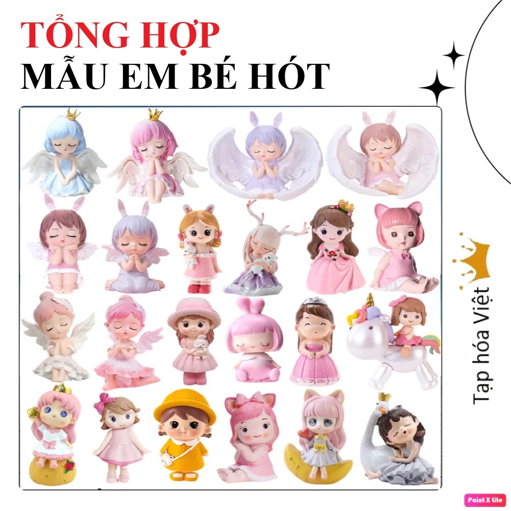 Em Bé trang trí bánh sinh nhật bánh kem, em bé tai thỏ, con vật trang trí