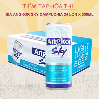 Thùng 24 Lon Bia Angkor Sky Campuchia 330ml Nồng Độ 4%