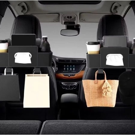 Hộp lưu trữ ghế sau ô tô Việt Nam - 3 ngăn lớn, chịu nặng tốt, tiện dùng cho gia đình