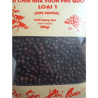 [Gốc Nhà Vườn Phú Quốc] Túi 200gr tiêu Nhà vườn tại Phú Quốc - Đặc sản Đảo Ngọc thơm cay nồng đến từng hạt.