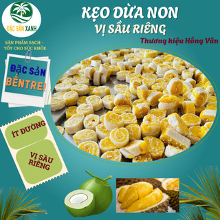  Kẹo Dừa Non Vị Sầu Riêng Hồng Vân – Đặc Sản Bến Tre Không đường Thơm Ngon Tự Nhiên Dẻo Mềm 500g 