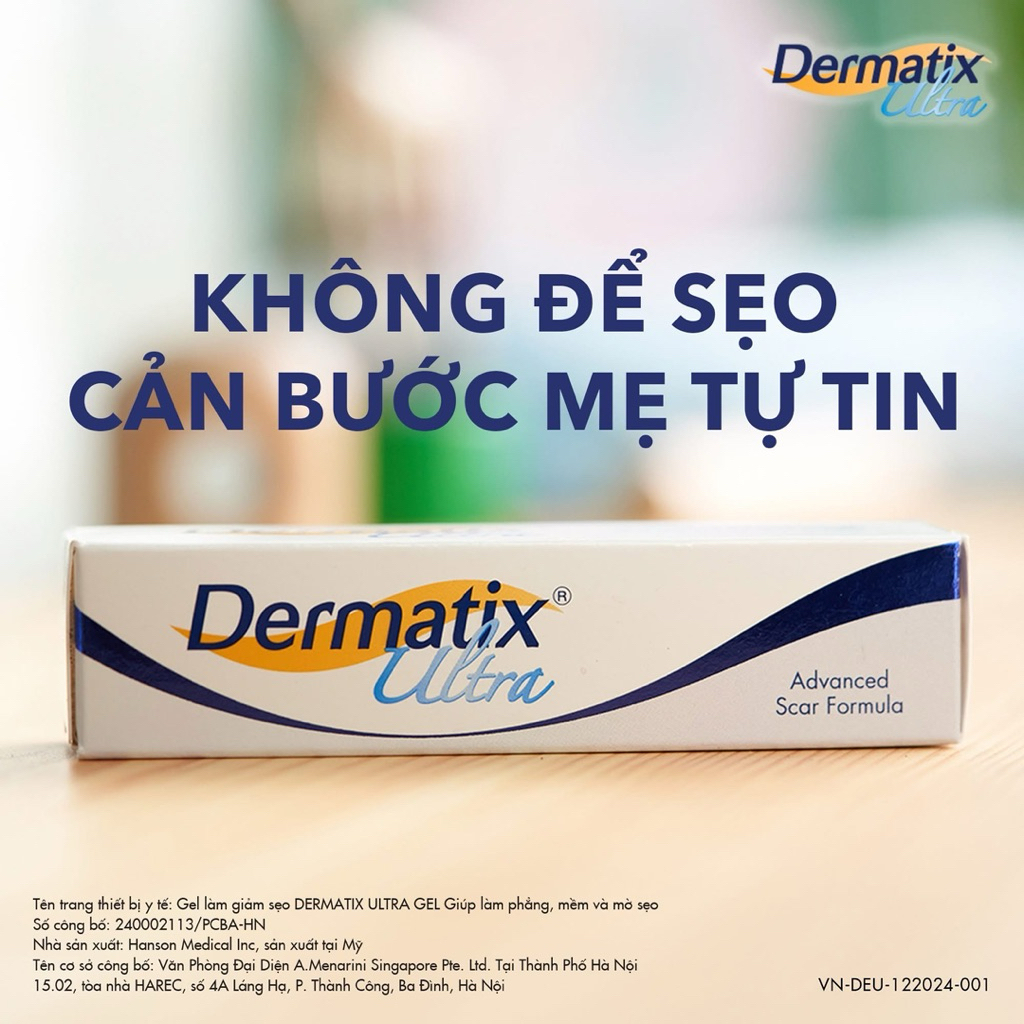 Làm phẳng, mềm, mờ sẹo với Dermatix Ultra tuýp 7g