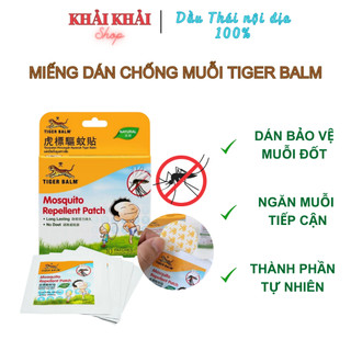 (Hộp 10 miếng) Miếng Dán Đuổi Muỗi Tiger Balm, Miếng Dán Chống Muỗi An Toàn Cho Bé