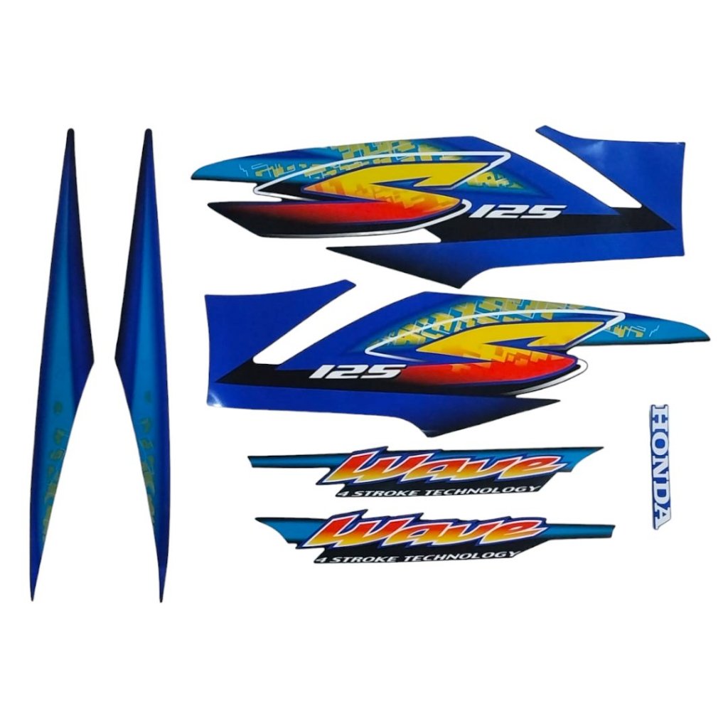 Tem wave 125S màu xanh GP