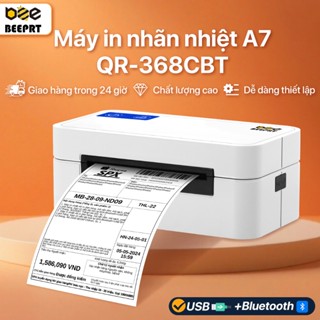 Máy in nhiệt A7 in đơn hàng, mã vận đơn, mã vạch, phiếu gửi hàng, logo Bluetooth / USB