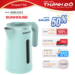 [HỎA TỐC] Ấm đun siêu tốc 2 lớp 1.8L Sunhouse SHD1351