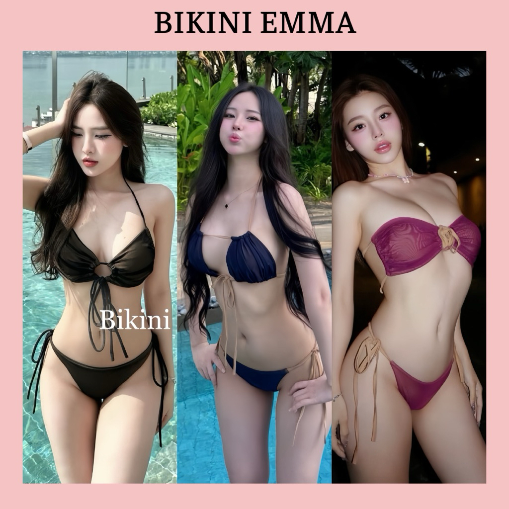 BIKINI EMMA Bikini 2 Mảnh Pha Lưới Huyền Bí Mặc Nhiều Kiểu