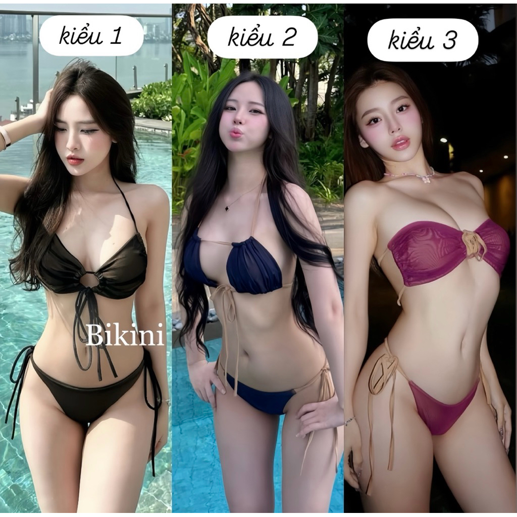 BIKINI EMMA Bikini 2 Mảnh Pha Lưới Huyền Bí Mặc Nhiều Kiểu | BigBuy360 - bigbuy360.vn