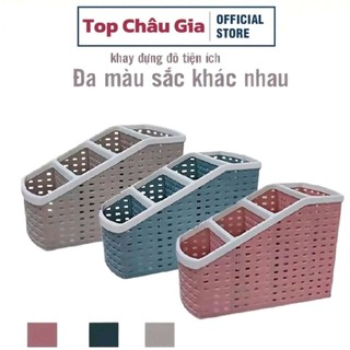  Khay Nhựa Đa Năng 4 Ngăn Việt Nhật - Hộp Đựng Bút Mỹ Phẩm Vật Dụng Bàn Học & Văn Phòng Cao Cấp 