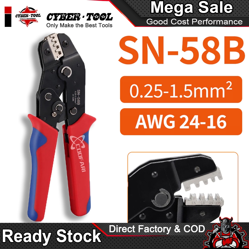 Kìm Bấm Cos SN-58B - Bấm Cos 2.8mm, 4.8mm, 6.3mm - Dụng Cụ Bấm Cos Dây ≤1.5mm²
