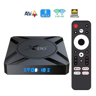 Android TV Box X96 M300 AI – Android TV 14, Chip S905X5M, Nâng cấp hình ảnh AI, Bluetooth, LAN 1000M