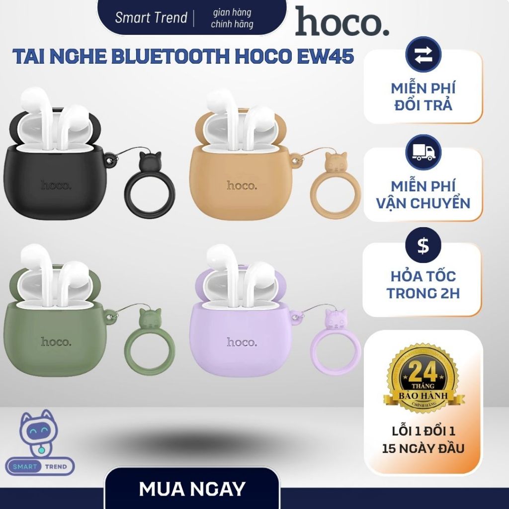 Tai nghe Bluetooth Hoco EW45 TWS V5.3 Có mic đàm thoại, bass mạnh pin trâu kiểu dáng thời trang