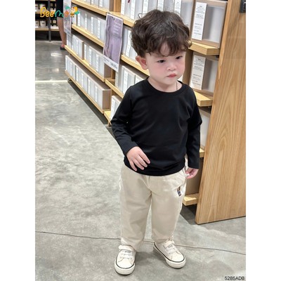 Áo giữ nhiệt cổ tròn Beemo dáng basic vải thun co giãn 4 chiều cho bé trai mặc đi học, đi chơi từ 9-24kg 5285ADB