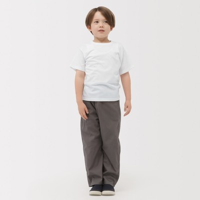 MUJI Áo Thun Cổ Tròn Vải Cotton Ngắn Tay (Trơn) - Trẻ Em