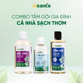 COMBO 3 SỮA TẮM VISANTE GIÚP NGỪA MỤN LƯNG RÔM SẢY VÀ THƠM LÂU CẢ NGÀY 