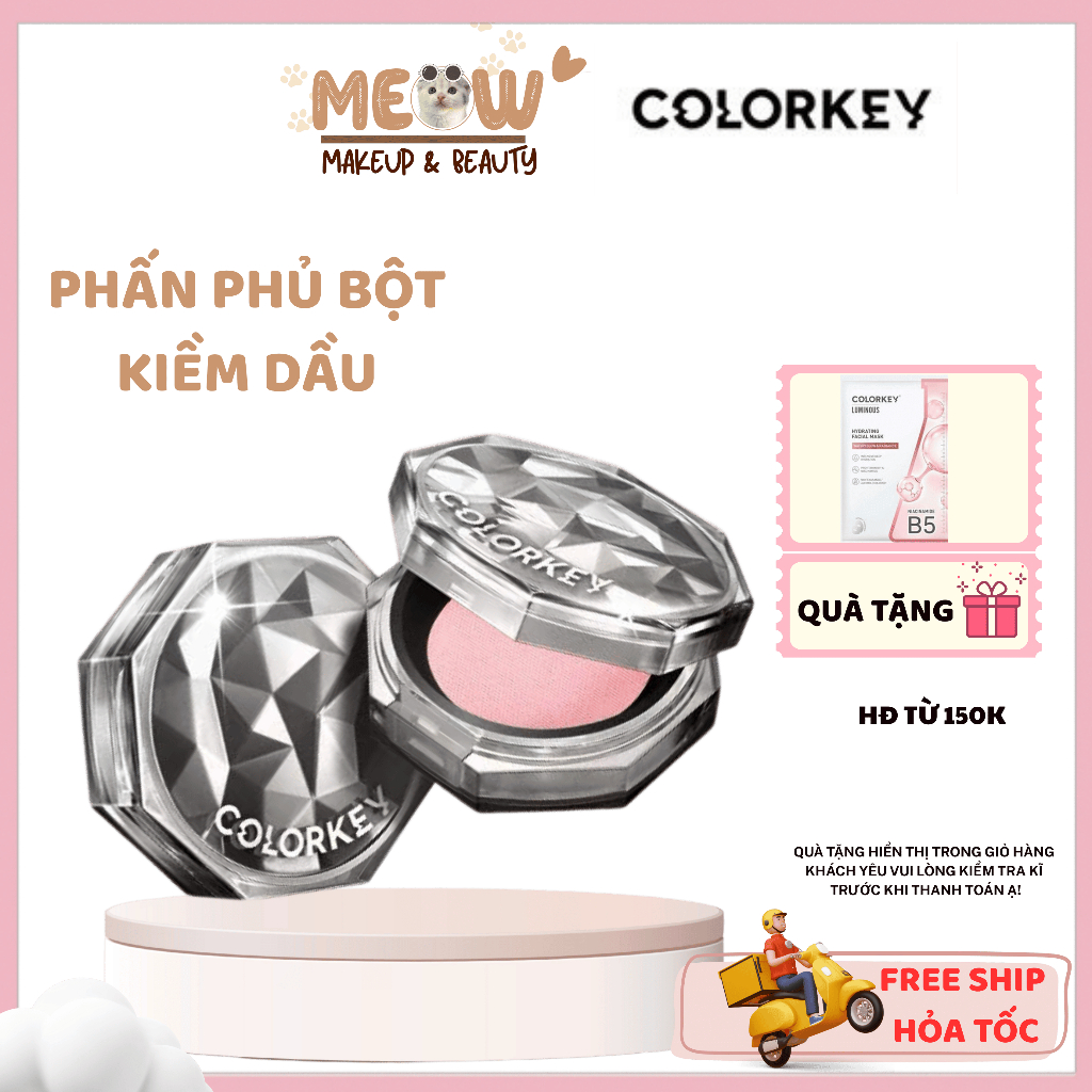 Phấn Phủ ColorKey Airy Soft Loose Powder Phấn Phủ Siêu Nhẹ Tạo Lớp Nền Tự Nhiên | MEOW MAKEUP