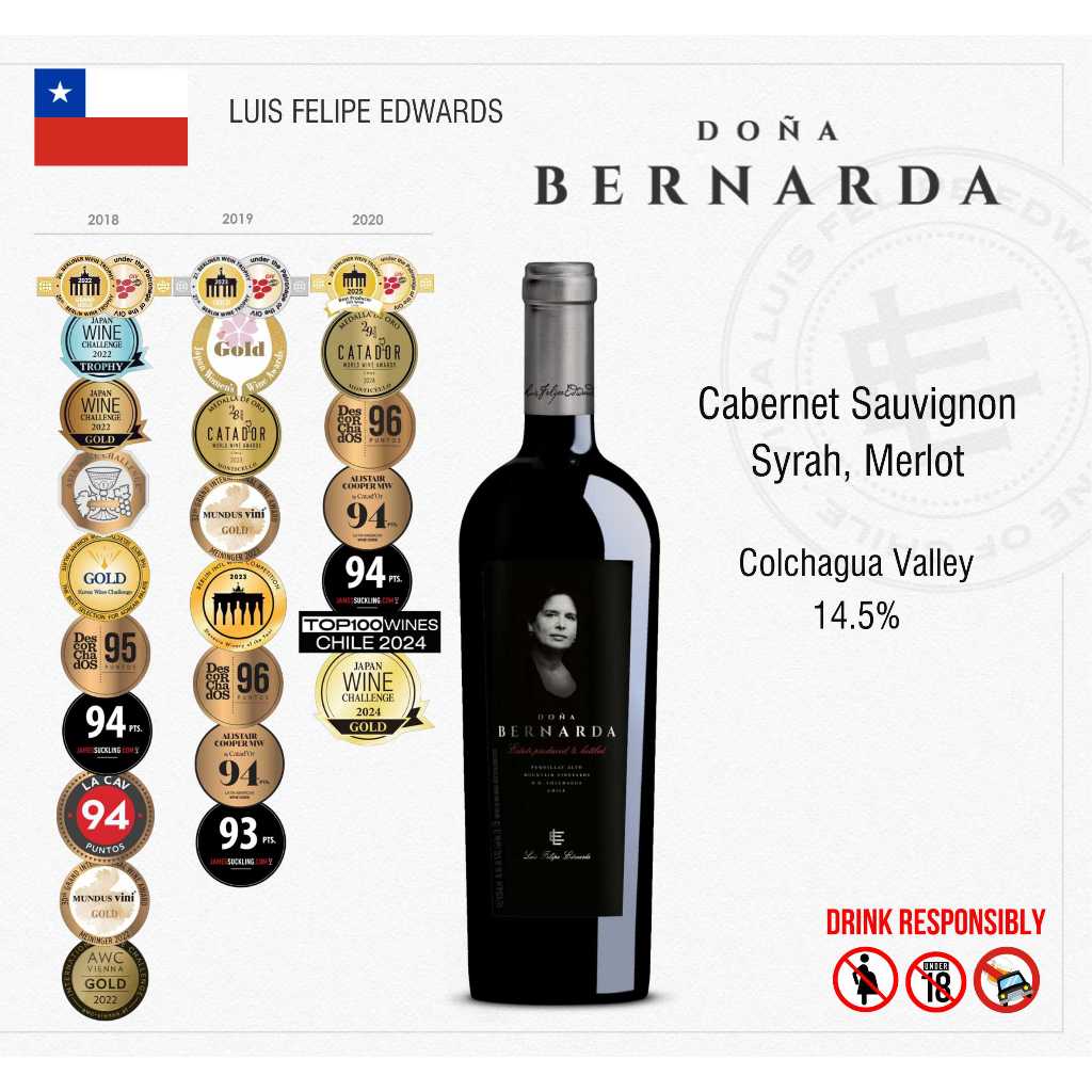 Rượu Vang Đỏ Chile Luis Felipe Edwards Dona Bernarda