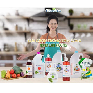  Nước Rửa Chén Hữu Cơ Layer Clean 5L – Hương Gừng Quế Quýt Hồng – Sạch Dầu Mỡ Không Khô Da Tay 