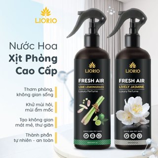  Xịt thơm phòng Liorio Fresh Air cao cấp - 260ml. Nước hoa xịt phòng giúp thơm phòng - khử mùi thư giãn sảng khoái 