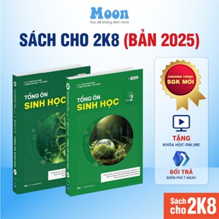 Sinh học lớp 12 chương trình mới: Sách tổng ôn sinh học ôn thi thpt quốc gia đgnl Moonbook