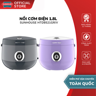 Nồi Cơm Điện 1.8L Sunhouse HTD8521GR / HTD8521V / HTD8522G Happy Time - Bảo Hành 12 Tháng