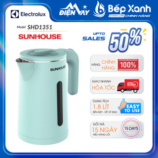 [HỎA TỐC] Ấm đun siêu tốc Sunhouse SHD1351 - Dung tích 1.8L - Xanh mint