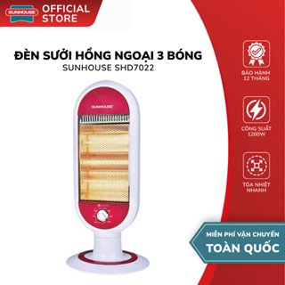 Đèn Sưởi Điện Hồng Ngoại 3 Bóng Sunhouse SHD7022 - Công Suất 1200W Làm Ấm Nhanh Bảo Hành 12 Tháng 