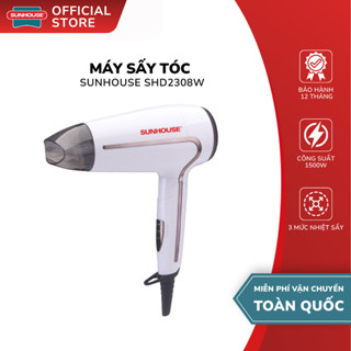 Máy Sấy Tóc Sunhouse SHD2308W - Bảo Hành 12 Tháng, Công Suất 1500W, 2 Chế Độ Sấy Tiện Lợi