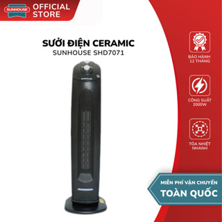  Máy Sưởi Điện Ceramic Sunhouse SHD7071 -  Công Suất 2000W  Thiết Kế Tiện Lợi  Bảo Hành 12 Tháng 