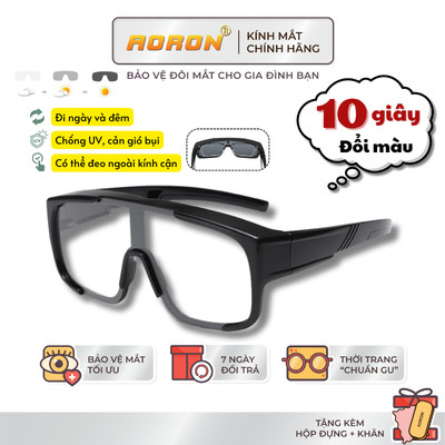 Kính Đổi Màu Chống Gió Bụi Và Giọt Bắn AORON Ngăn UV400 Sử Dụng Đa Năng, Có Thể Đeo Ngoài Kính Cận