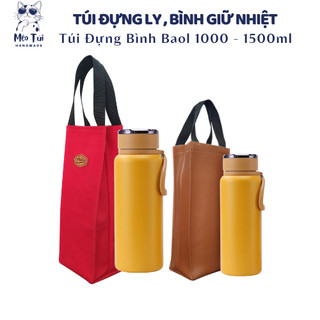  Túi Đựng Bình giữ nhiệt Baol WL32 1000ml ,1200ml 1500ml  có quai xách chất liệu simili in 