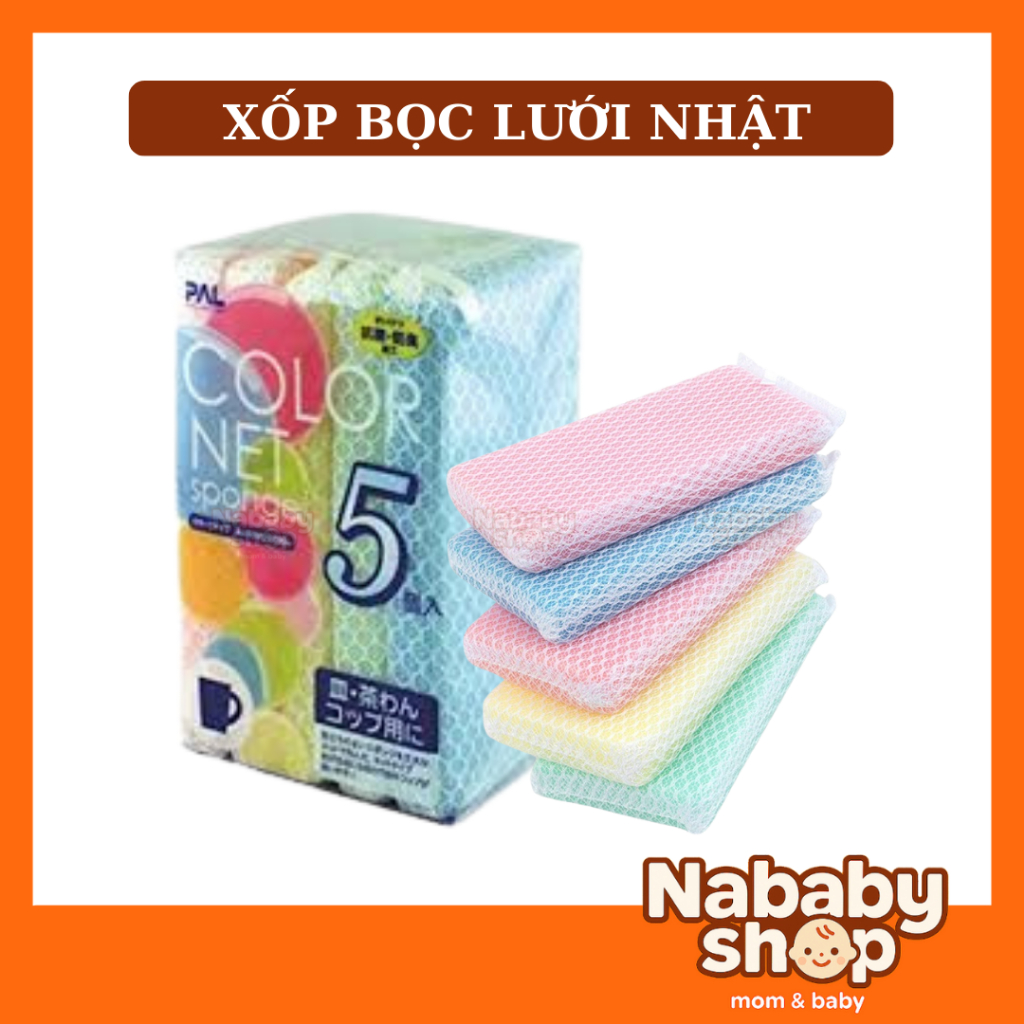 Miếng Rửa Chén Mút Xốp Hàng Nhật Cao Cấp Bền Lâu Không Gây Trầy Xước Đồ Dùng