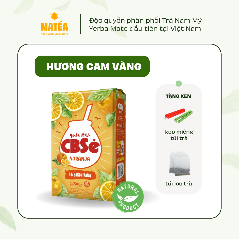 Trà Yerba mate CBSé Naranja hương cam (500 g)