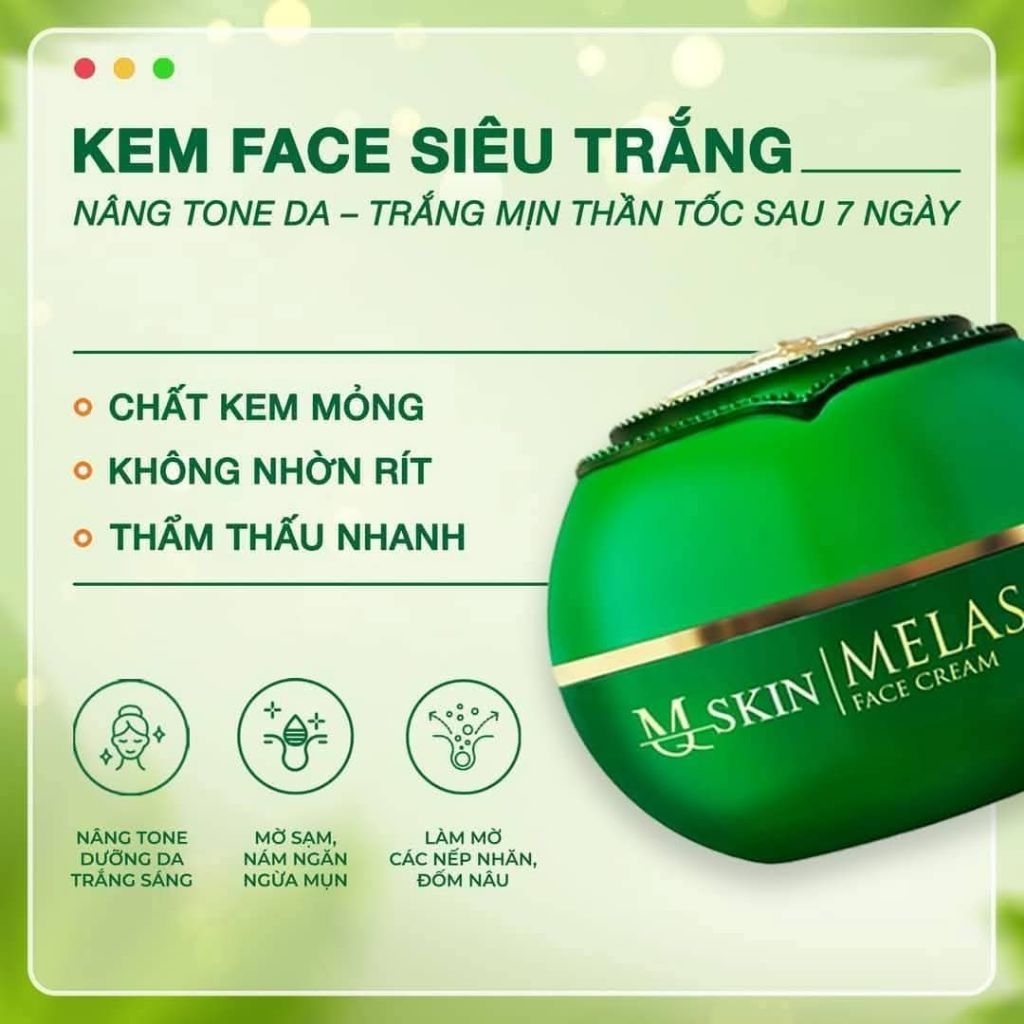 [ Hũ 20gram] Kem face siêu trắng MQ chính hãng, Kem Nám MQSkin