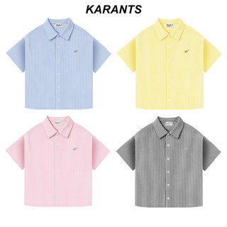 Áo Sơ Mi Trơn Logo KimLoại Karants Form Boxy Vải Oxford Premium Nam Nữ Unisex Menswear Hot Trend 2025 - KR264