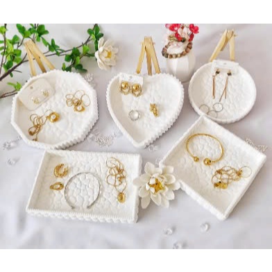 Khay Thạch Cao Decor Vân Sỏi Đựng Đồ Trang trí, Trang sức, Chụp Ảnh Sản Phẩm