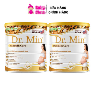  Combo 2 lon sữa hạt bầu Dr.Min Milk 650g - Nhiều dưỡng chất thơm ngon dễ uống 