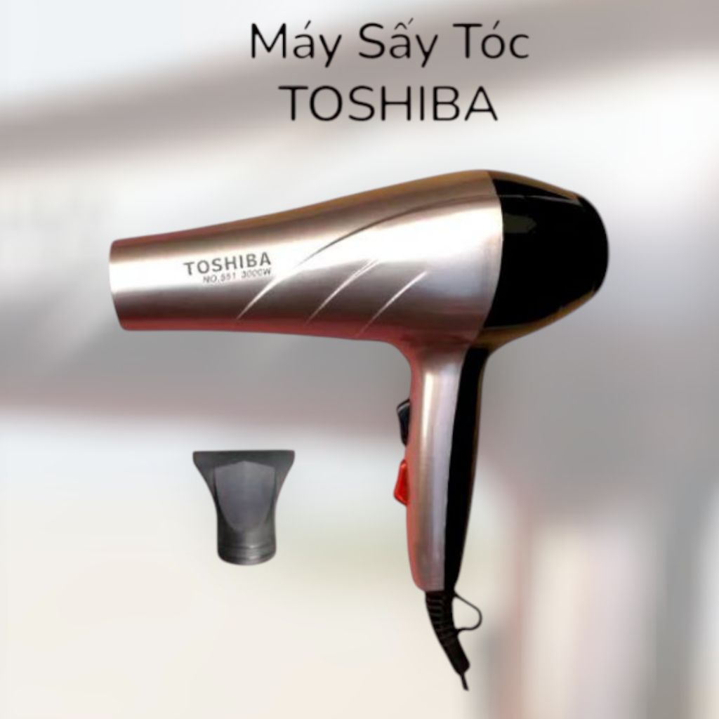 Máy Sấy Tóc TOSHIBA 551-3000W.[Tặng Kèm Đầu Thổi] Máy Sấy 2 Chiều Công Suất Lớn.