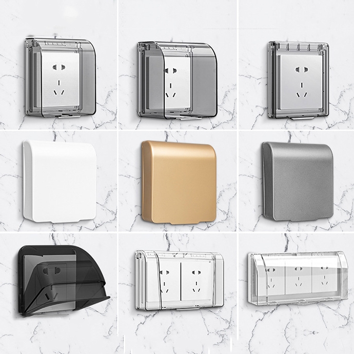 🍉 Hộp chụp ổ cắm điện, công tắc dán tường trong suốt bảo vệ an toàn cho gia đình 🍉