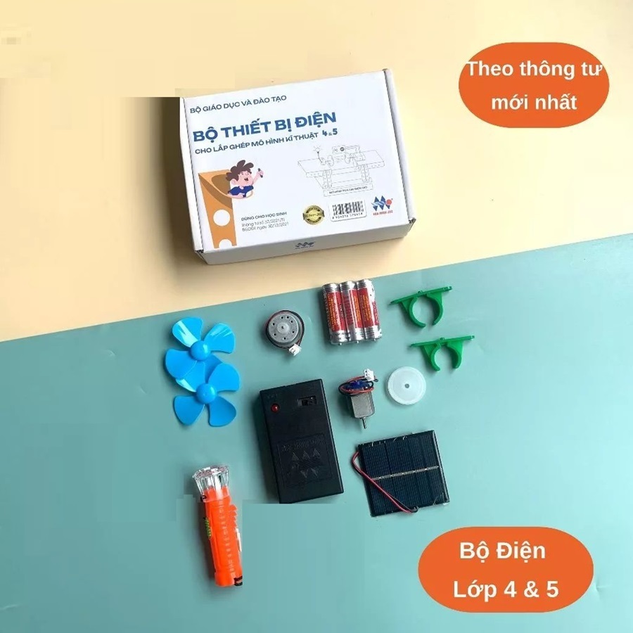 Bộ lắp ghép kỹ thuật Thiết bị điện Nhật Hoa Minh / Bộ điện lắp ghép kỹ thuật lớp 4 + 5