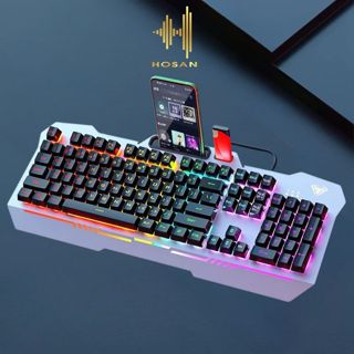  Bàn Phím Có Dây HOSAN AULA F3010 Chơi Game 104 Phím Có Đèn Màu Và Chuột S50 S20 Tiện Dụng 