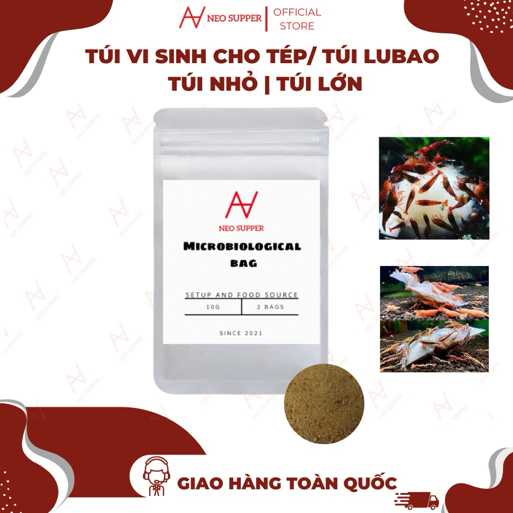 Túi Thức Ăn Vi Sinh Cho Tép Cảnh Tép Lạnh, Tép Màu, Tép Sula|Neosupper Aqua