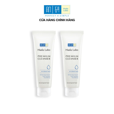 [VB] Combo 2 x Sữa rửa mặt dưỡng ẩm cao cấp Hada Labo Premium Cleanser Hydrating 100g