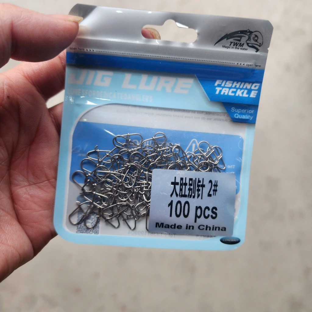 Gói 100c Khoá D-Snap móc mồi giả câu cá cao cấp giá rẻ - Khóa câu cá Snap túi 100c