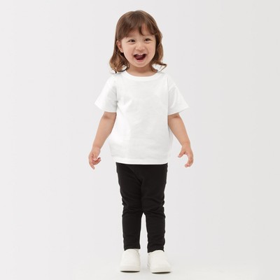 MUJI Áo Thun Cổ Tròn Vải Cotton Ngắn Tay (Trơn) - Em Bé